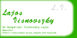lajos visnovszky business card